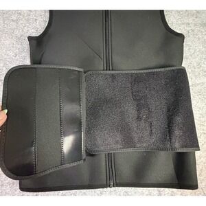 Cimkiz Neoprene Sweat Vest Waist Trainer Zipper‎ Black Size M Kardashians Cinch